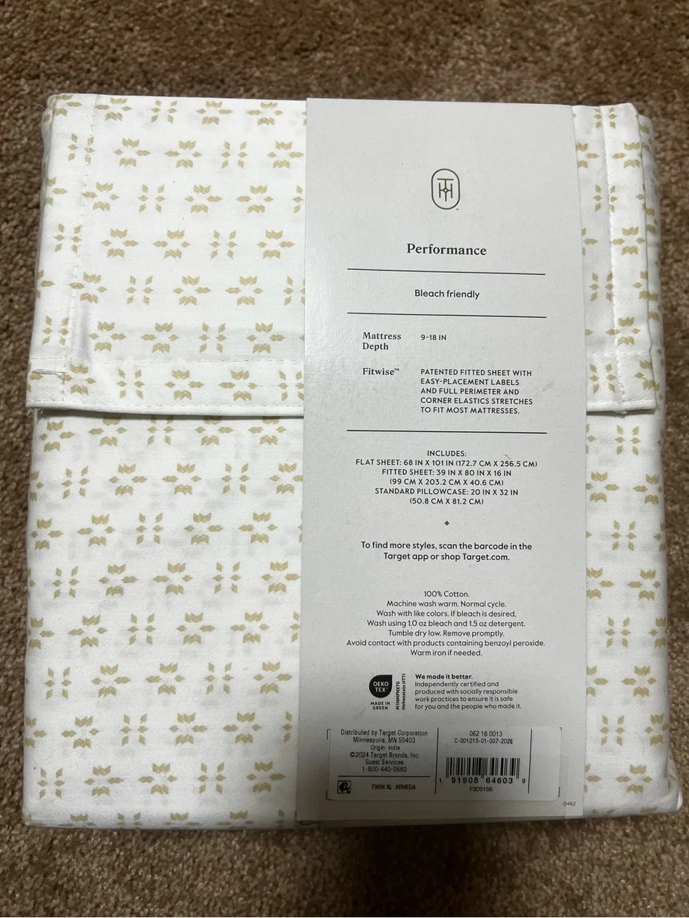 NEW Threshold twin xl sheet set